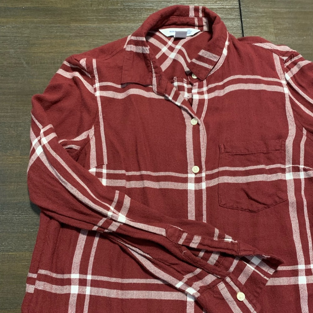 Old Navy Maroon Flannel